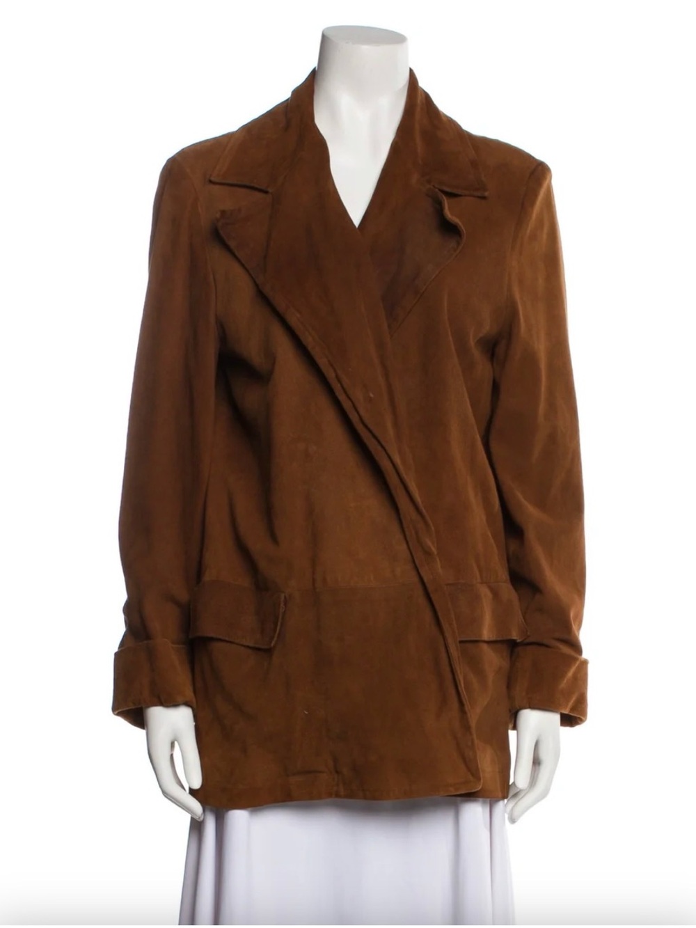 Ralph Lauren Women’s Brown Suede Draped Jacket
